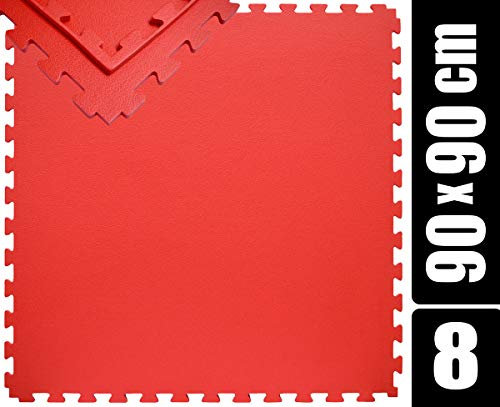 eyepower 1,2cm dick: 8X Bodenschutzmatte 90x90-6.5qm Pool Unterlage Outdoor Sportmatte Puzzlematte Pool Crosstrainer Laufband Matte Planschbecken Unterlage für Gartenpool Matten unter Swimmingpool