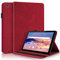 CaseFun Custodia per Huawei Mediapad T5 10 Slim Smart Case Magnetico in Silicone PU Pelle Stand Flip Cover, Rosso