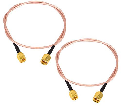 Boobrie Cable SMA Macho 50cm para WiFi/Antenas - Cable Coaxial RG316 de Extensión con Conector SMA para Periféricos de LAN Inalámbrica