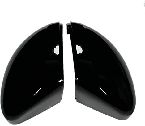 HXYIYG Auto Spiegelkappen Black Side Außenspiegel-Kappen-Abdeckung for VW Tiguan AllSpace L MK2 2017 2018 Ersatz 2019 2020 (Glossy Pearl Black) Rückspiegelkappe (Color : No blind Spot Hole)