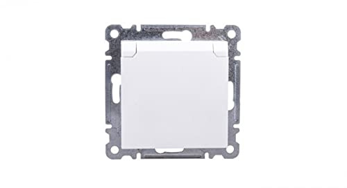 LUMINA2 Steckdose z/u 16A mit Klappdeckel IP44 weiß WL1120 Hager Polo 8694407000514