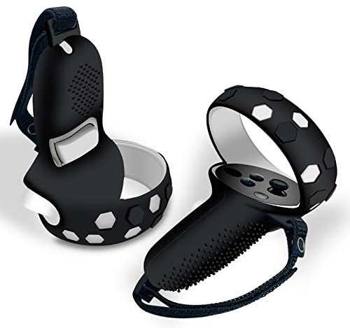 Joyeee Touch Controller Grip Cover für Oculus Quest 2,Silikon Schutzring Set Zubehör, Anti-Wurfgriff Chutzhülle mit Verstellbarem Handschlaufe