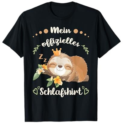 Mein Offizielles Schlafshirt Damen Faultier, Pyjama Shirt T-Shirt