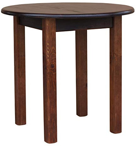 k koma Runder Kiefer Tisch Esstisch Küchentisch Speisetisch massiv Restaurant NEU Nuss (80 cm)