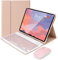 Lively Life Bluetooth Keyboard with Mouse for iPad Air 11-inch (M3 2025 / M2 2024) & Air 4th/5th Gen & iPad Pro 11 inch (1st/2nd/3rd/4th Gen), Detachable Keyboard Cover, UK Layout - Pink