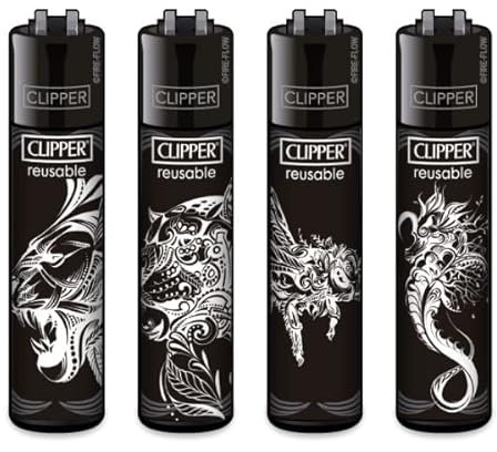 Clipper® Feuerzeug - Neue Motive 2023 + Crystal Balls (Tribal Ink)