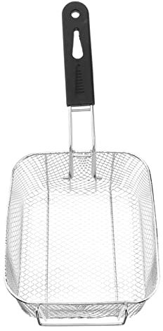 Yardwe Commercial Deep Fryer Turkey Deep Fryer Stainless Strainer French Fry Chips Baskets Wire Fish Fryer Basket Mesh Net Strainer Basket Fry Basket Wire Mesh Basket Fry Strainer Replace