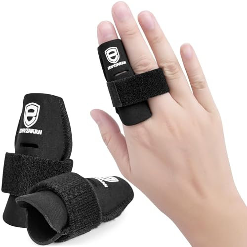 EDNYZAKRN 2 Pack Fingerschutz bei Verletzung, Fingerschiene Fingerbandage Einstellbare Trigger Finger Brace Splint Unterstützung für Sport Basketball Volleyball Tennis Baseball