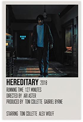 KOURT Filmposter Hereditary Vintage, 1, Leinwand, Schlafzimmer, Dekoration, Sport, Landschaft, Büro, Raumdekoration, Geschenkrahmen: 60 x 90 cm