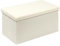 Bonlife Ottoman Bench,Large Toy Storage Box with Lid,Folding Footstool with Storage for Living Room,Hallway,Boucle Fabric,White,80x40x40cm