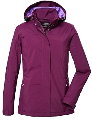 Killtec Damen Funktionsjacke/Outdoorjacke mit abzippbarer Kapuze KOS 42 WMN JCKT, dunkelaubergine, 34, 41282-000