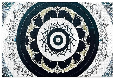 Totem-Puzzle, rund, Schwarz und Weiß, 1000 Teile, Erwachsene, Puzzle, Spiele, Heimdekoration (74,9 x 50 cm)