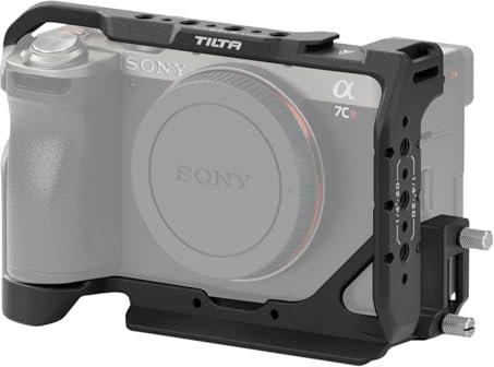 Tilta A7C II Cage A7C R Käfig, Kompletter Kamerakäfig Kompatibel mit Sony A7C II /A7C R mit HDMI-Kabelklemme - Schwarz TA-T60-FCC-B