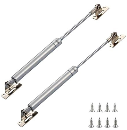 200N/44.09lb/20kg, Gas Spring Support Hinges, Soft Close Hinge with Screws, Telescopic Gas Strut for Flaps, Cabinet Door, Shock Absorber, Soft Close (Pack of 2)