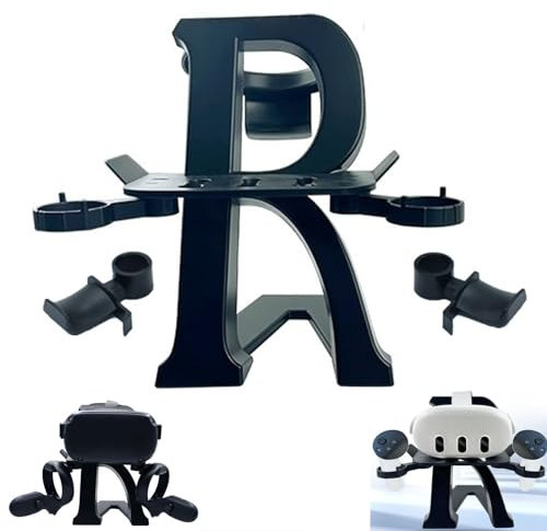 LICHIFIT Soporte de pantalla de escritorio VR para Meta Quest 3/Quest 2/Quest/Quest Pro/para Pico 4/para válvula Index realidad virtual auriculares y asas, soporte de almacenamiento de escritorio
