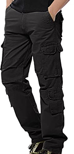 Lightning Deals of Today Prime Clearance Herren Cargo Sweatpants Hosen Reißverschluss mit Multi-Pocket-Passform Relaxed Cargo Men 's Hoses Herren Mid-Taille Herrenhose