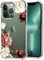 Jhxtech iPhone 13 Pro Case, Clear Floral Pattern, Slim Shockproof TPU Protective Cover for iPhone 13 Pro