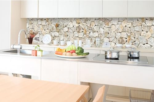 Dimex Küchenrückwand Folie Selbstklebend STEINSTRUKTUR 350 x 60 cm | Klebefolie - Dekofolie - Spritzschutz für Küche | Made in EU