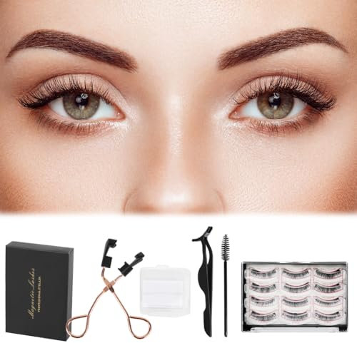 Magnet Wimpern 12 StüCk 3D Magnetische Wimpern set künstliche wimpern NatüRlich NatüRlicher Set Wasserdichtem Dicke Wimpern Für Make-up Magnetwimpern Magnetic Eyelashes