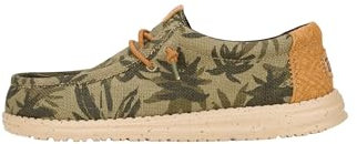 HEYDUDE - Wally Palm Jute, Zapatillas sin cordones para hombre, Burnt Olive/Ginger Brown, 42