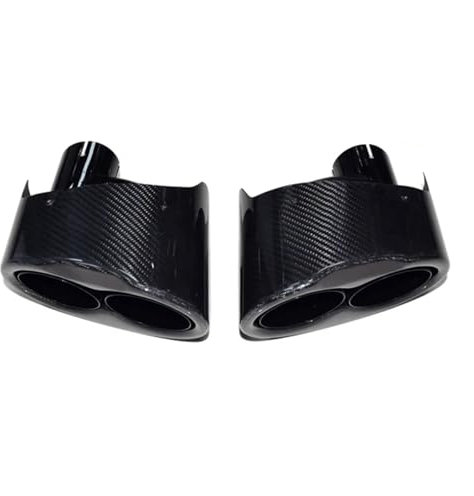 2 Teile/los Auspuffblende Carbon Fiber Auto Auspuffblende Kompatibel for Audi RS3 RS4 RS5 RS6 RS7 A6 A7 A5 A4 A3 Endrohre Schalldämpfer Spitze Düse(Style F)
