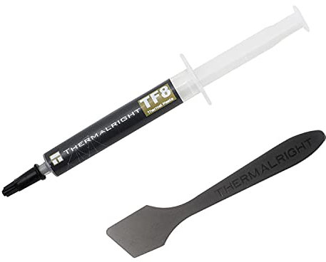 Thermalright TF8 Pâte thermique haute performance - 5,8 g, 13,8 W/mK, haute durabilité, facile à utiliser, pour tous les dissipateurs thermiques de processeur/GPU/CPU, avec outil d'application