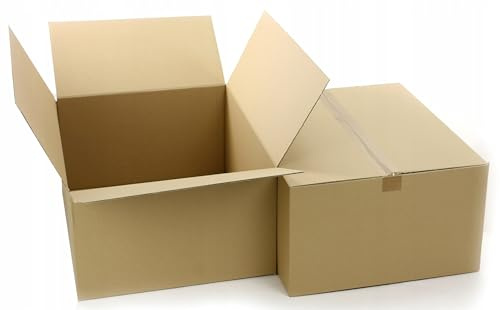 WePack 100 Stück Faltkarton 300x200x150 mm Versandkarton E-commerce Karton 1-Wellig 400G Braun Kartonage Verpackung Postkarton Versandschachtel Paket Päckchen