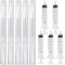 10 PCS Paint Touch up Pen Refillable Needle Tubes Furniture Paint Brush for Walls for Wooden Floor Furniture Cabinets Desk Window Touch up Paint Pen 3ml Transparent Tube