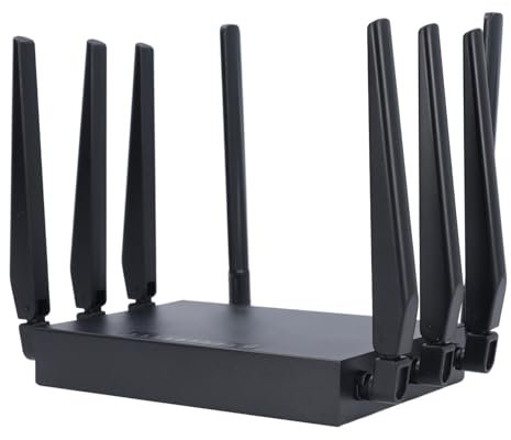Routeur 5G CPE 6 pour Le Moyen-Orient, l'asie, L'Afrique, Routeur 5G CPE avec Emplacement pour Carte SIM WiFi Double Bande 6 Réseau Ethernet Gigabit 1000 Mbps Routeur 5G (Prise UE)