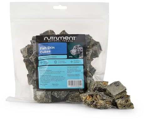 Natural Treats Fish Skin Cubes (300g) High Protein Healthy Dog Chew Treats
