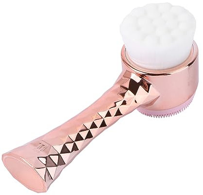 IWOWHERO Cepillo Facial De Limpieza Doble Cara Mango Ergonómico Herramienta De Cuidado Piel Rosa Para Mujeres Para Limpieza Diaria Casa y Viajes