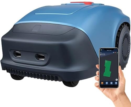ZHLINGQ Blade Robotic Lawn Mower, Auto-Route Planning with GPS, Smart Obstacle Avoidance, Water-Resistant Anti-Theft Auto Lock Robot Mower for Yards up to 0.25 Acres, 18° Slope Capability