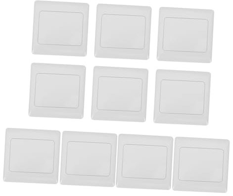 MAGICLULU 10 Stück Flammhemmende Weiße Doppel Lichtschalter Abdeckplatten Mit Integriertem Anschluss Wandplatten Für Renovierung Und Moderne Inneneinrichtung