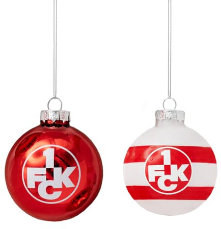 1. FC Kaiserslautern 1. FCK Weihnachtskugeln Christbaumkugeln Weihnachtsbaumkugeln 6er-Set