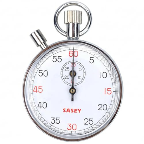 Xdyyjrasa Chronomètre mécanique Portable des années 60 avec Pause – Minuterie analogique en Acier Inoxydable pour Arbitre Sportif, Course à Pied, Cyclisme