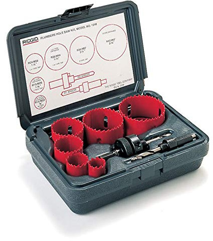 RIDGID 81500 Modèle 1250 Kit de scie cloches à usage général, avec arbres
