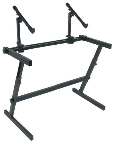 Quik Lok Z/726 L Double Tier Extra-Wide Height Adjustable Z-Style Keyboard Stand