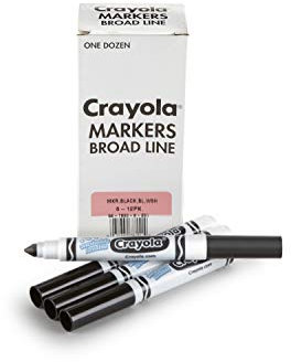 Crayola 12 Count Washable Bulk Markers, Black by Crayola