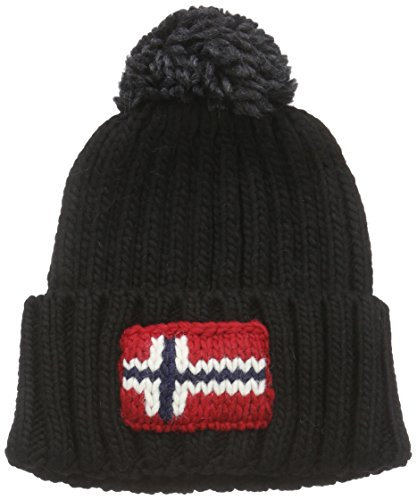 Napapijri Herren Strickmütze SEMIURY, Gr. One Size, Schwarz (Black 041)