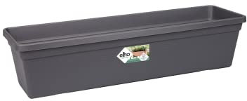 Elho Green Basics Trough Fioriera, Nero, 60 CM