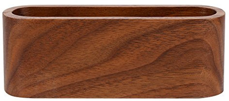 Yosoo Visitenkarte Stand Personalisierte hölzerne Struktur Name Kartenhalter Fall Desktop Display Ständer Business Geschenk brau