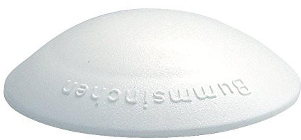 Türstopper, Türpuffer BUMMSINCHEN - aus Kunststoff - 40mm Durchmesser - Höhe ca. 12mm - weiß - 1 Stück