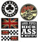 cut-it folientechnik & design MG635 / 6X Aufkleber Cafe Racer Breite je ca. 6cm Rocker Oldschool Kult Sticker Vintage Racing V2 Bobber Scrambler Retro Bike Motorrad