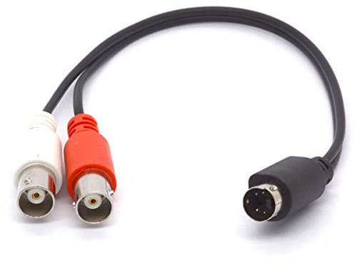 Tomost S-Video-Splitterkabel, 4-poliger SVHS-Stecker auf Dual-BNC-Buchse, Y-Adapter, S-Video-Stecker, ca. 25 cm, für CCTV-Kamera, Überwachungssystem, TV, Monitor