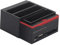 ASHATA Externe Festplatten-Dockingstation, 2,5 Zoll/3,5 Zoll USB 3.0-SATA/IDE-Festplatten-Dockingstation mit DREI Schächten Offline-Klon HUB Reader,Unterstützung