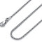 FOSIR Mens Round Box Chain, Stainless Steel Rolo Chain Necklace for Women Men, 2/3/4mm Wide, 18/20/22/24/26/30 Inch