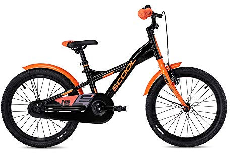 S'Cool XXlite Alloy 18R 1S Kinder Mountain Bike (18, Schwarz/Orange)