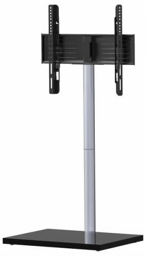 VCM TV Standfuß |Ständer Fernseh Rack | Maße ca. H. 100 x B. 60 x T. 45 cm - Nalano Schwarz