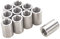 MroMax M14 x 20 x 30 mm Gewinde, runde Verbindungsmuttern aus Edelstahl 304, silberfarben, 10 Stück