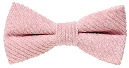 MASADA Herren Cord-Fliege rosa im Retro-Look vorgebunden, stufenlos verstellbar, handgefertigt mit Hakenverschluss - 12 x 6 cm